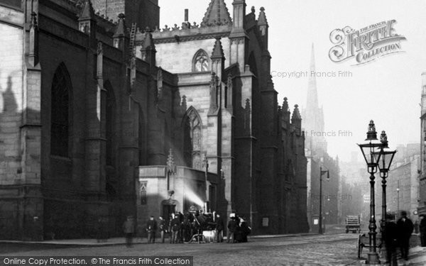 Photo of Edinburgh, Steam Engine, St Giles Cathedral 1897