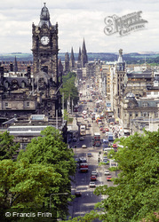View Down Princes Street From Calton Hill 1984, Edinburgh