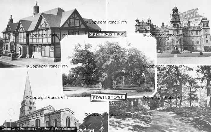 Photo of Edwinstowe, Composite c.1960