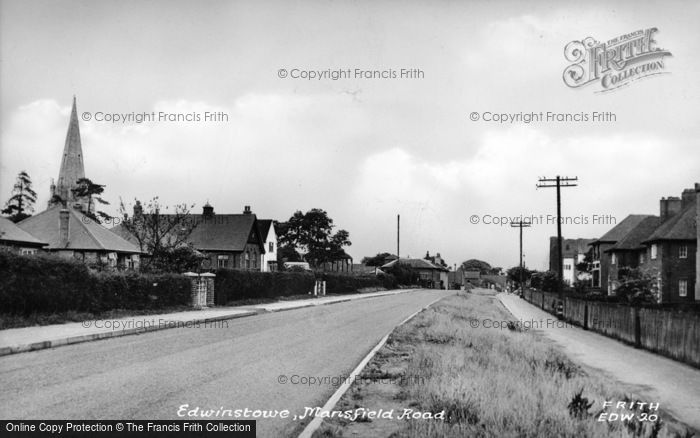 Photo of Edwinstowe, Mansfield Road c.1960