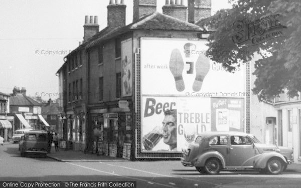 Photo of Egham, Adverts, High Street c.1955