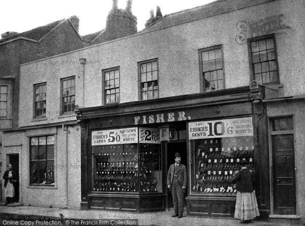 Photo of Egham, Fisher's Boot Shop c.1870