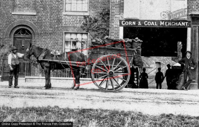 Photo of Egham, Horse Drawn Coal Wagon c.1900