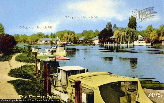 Photo of Egham, The Thames c.1955