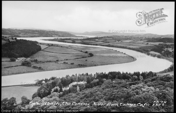 Photo of Eglwysbach, The Conway River From Tal Y Cafn c.1955
