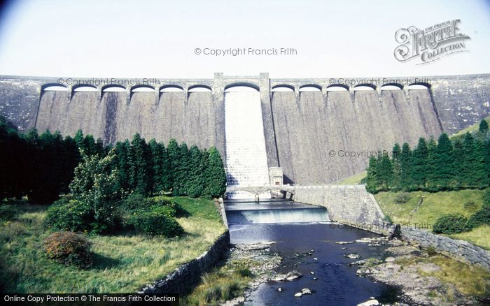Photo of Elan Valley, Claerwen Dam c.1985