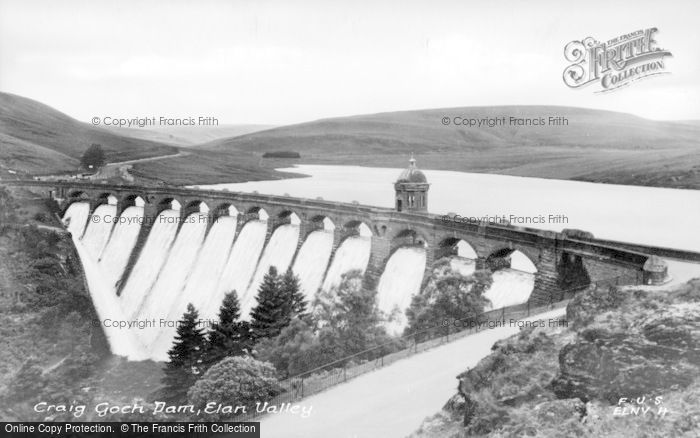 Photo of Elan Valley, Craig Goch Dam c.1955