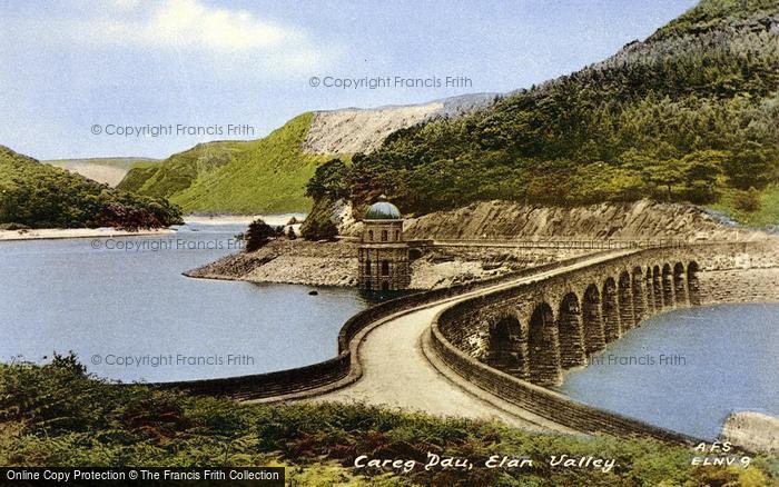 Photo of Elan Valley, Garreg Ddu Dam c.1955