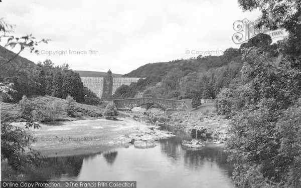Photo of Elan Valley, Pen Y Garreg Dam And Bridge c.1955