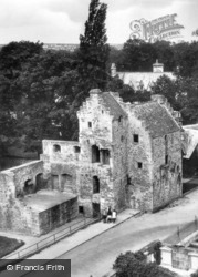Bishop's Palace, From Cathedral c.1935, Elgin