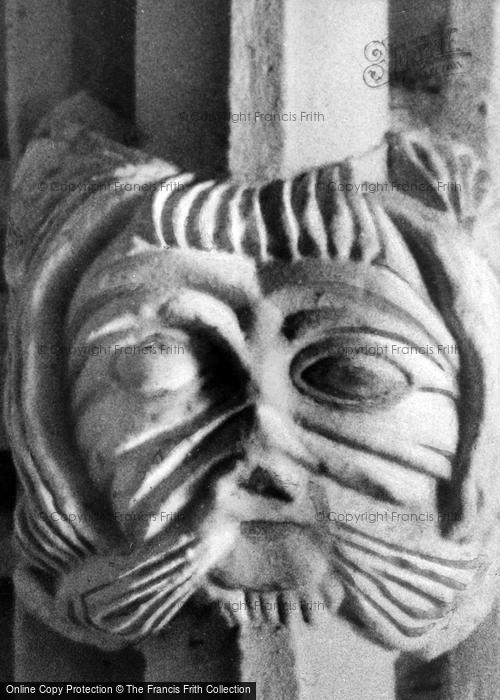 Photo of Elgin, Pluscarden Priory, 13 C Carved Stone Boss c.1930