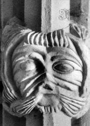 Pluscarden Priory, 13c Carved Stone Boss c.1930, Elgin