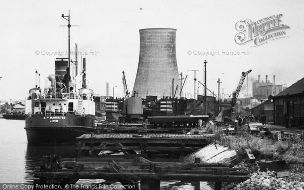 Photo of Ellesmere Port, Cooling Tower By The Manchester Ship Canal c.1955