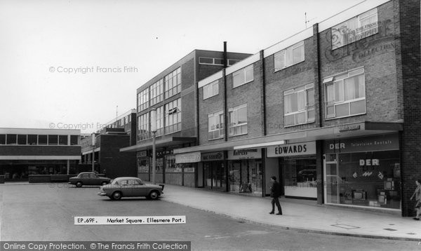 Photo of Ellesmere Port, Market Square c.1960