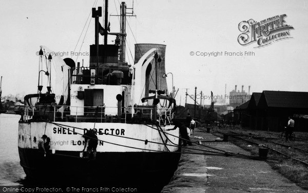 Photo of Ellesmere Port, Ship On The Manchester Ship Canal c.1955
