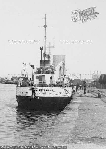 Photo of Ellesmere Port, Ship On The Manchester Ship Canal c.1955