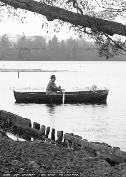 Photo of Ellesmere, Rowing Boat On The Mere c.1950