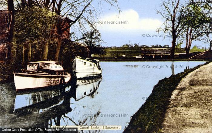 Photo of Ellesmere, The Canal Basin c.1955