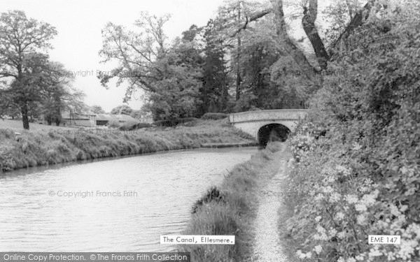 Photo of Ellesmere, The Canal c.1960