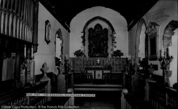 Photo of Ellingham, Church, The Chancel c.1955