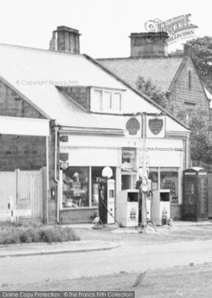 Photo of Ellington, The Post Office And Petrol Pumps c.1955