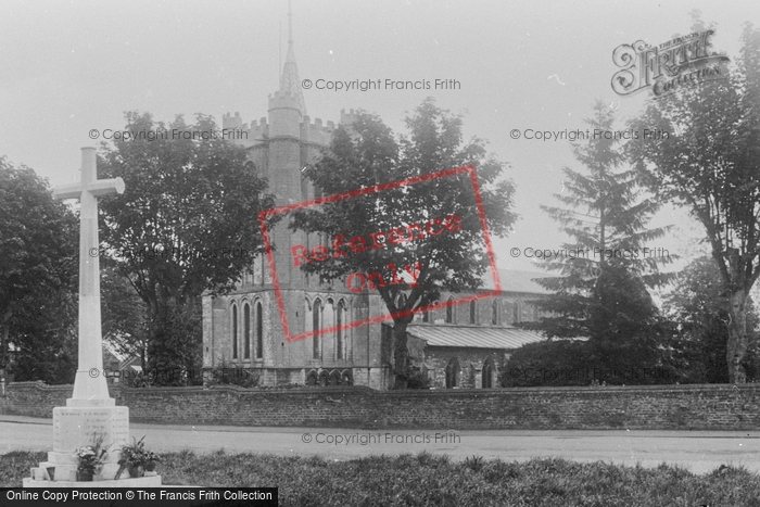 Photo of Elm, Church And War Memorial 1923
