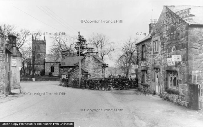 Photo of Elton, Post Office And All Saints Church c.1950