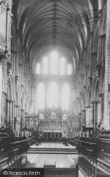 Cathedral, Choir And High Altar c.1955, Ely