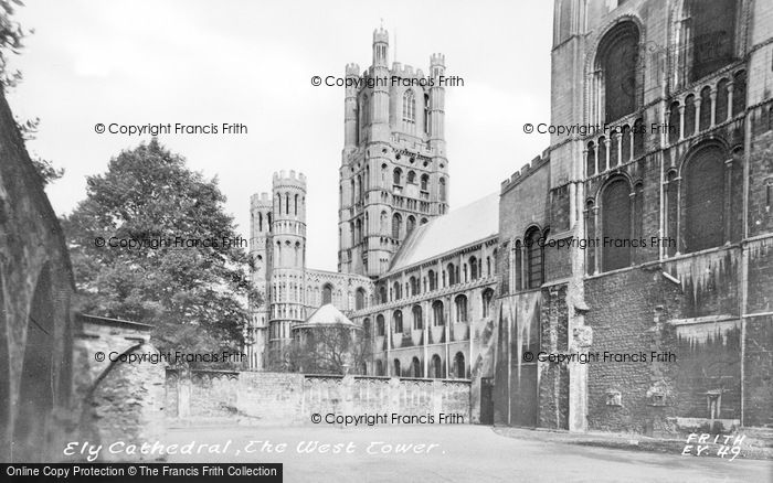 Photo of Ely, Cathedral, The West Tower c.1955