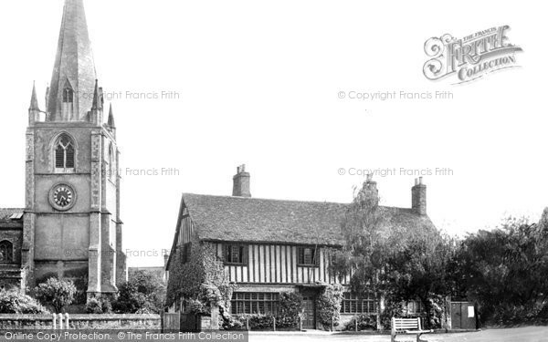 Photo of Ely, Cromwell House And St Mary's Church c.1955