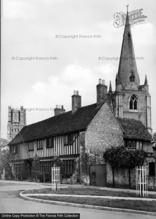 Photo of Ely, Cromwell House And St Mary's Church c.1960