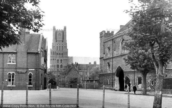 Photo of Ely, Porta And Cathedral From Barton Square c.1955