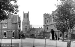 Porta And Cathedral From Barton Square c.1955, Ely