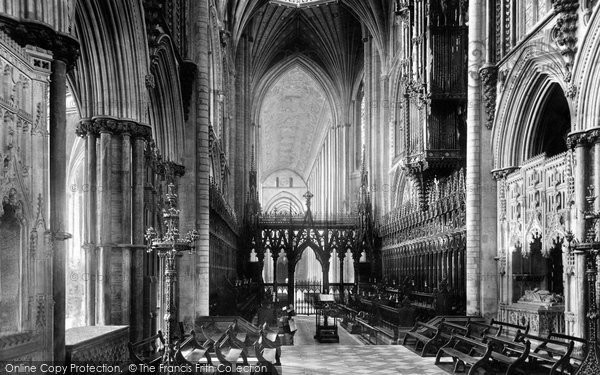 Photo of Ely, The Cathedral Choir Looking West 1891
