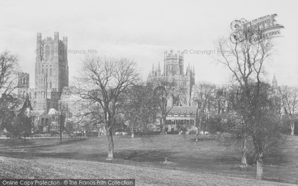Photo of Ely, The Cathedral  From Park 1891