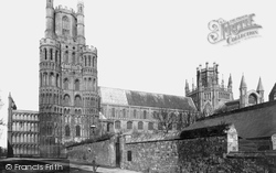 The Cathedral, South Side And Lantern 1891, Ely