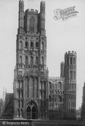 The Cathedral, West Front 1891, Ely