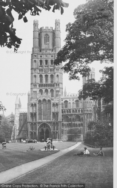 Photo of Ely, The Cathedral, West Front c.1955
