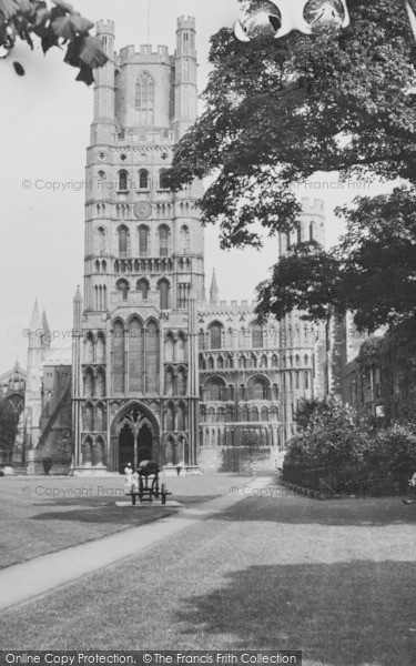 Photo of Ely, The Cathedral, West Front c.1955