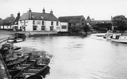 The River Ouse And Cutter Inn c.1960, Ely