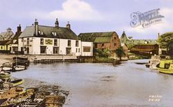The River Ouse And Cutter Inn c.1960, Ely