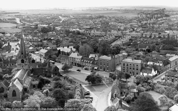 Photo of Ely, View From The West Tower Of The Cathedral c.1955