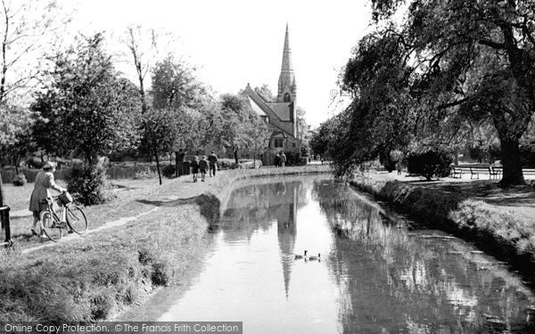 Photo of Enfield, The New River c.1955