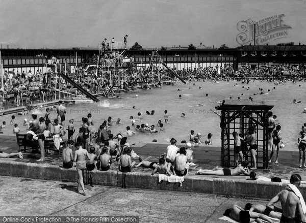 Photo of Enfield, The Open Air Swimming Pool c.1955