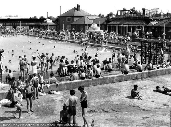 Photo of Enfield, The Open Air Swimming Pool c.1955