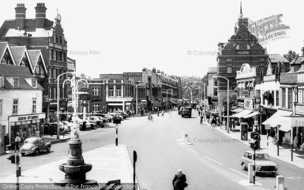 Photo of Enfield, The Town And Church Street c.1965