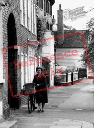 Woman With Pushbike c.1965, Enfield