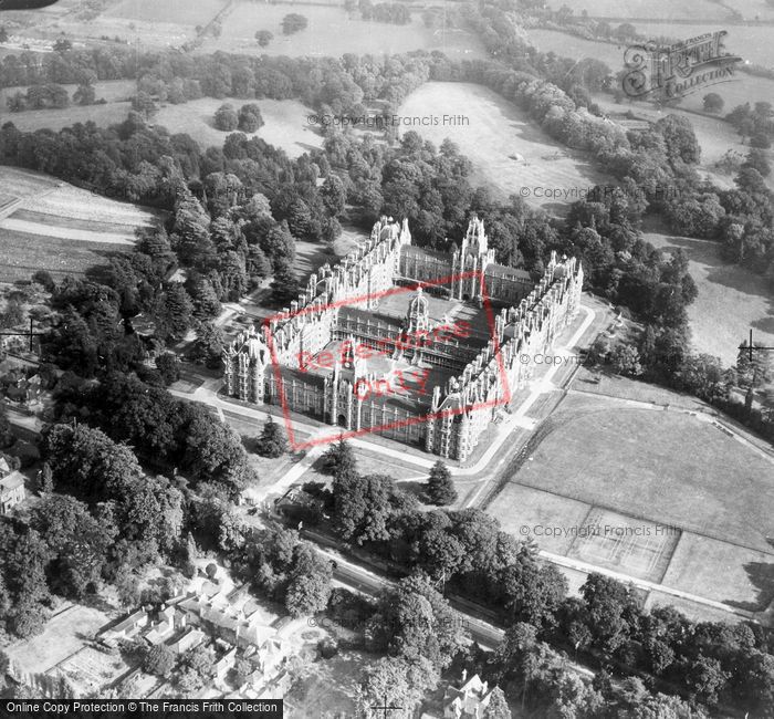 Photo of Englefield Green, Aerial View, Royal Holloway College c.1965