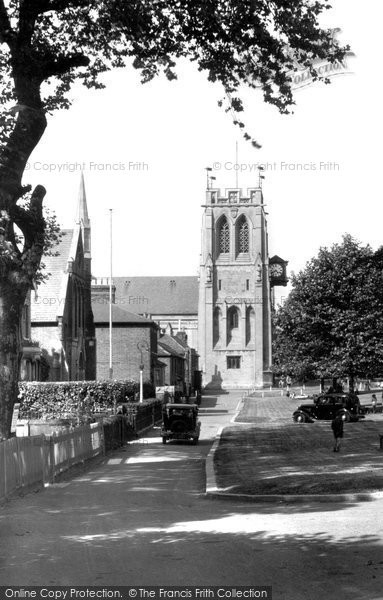 Photo of Epping, St John The Baptist Church c.1955
