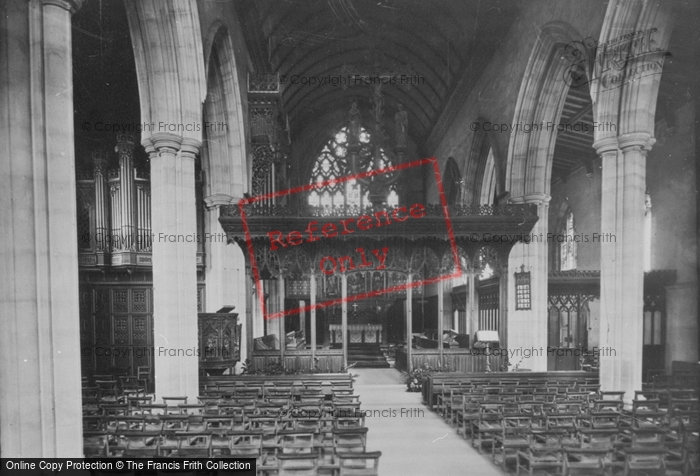 Photo of Epping, St John The Baptist Church, Interior 1921